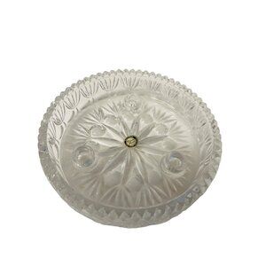 Princess House Exclusive 24% Lead Crystal Ring Holder Bowl Holder 3 Tapers AshTr